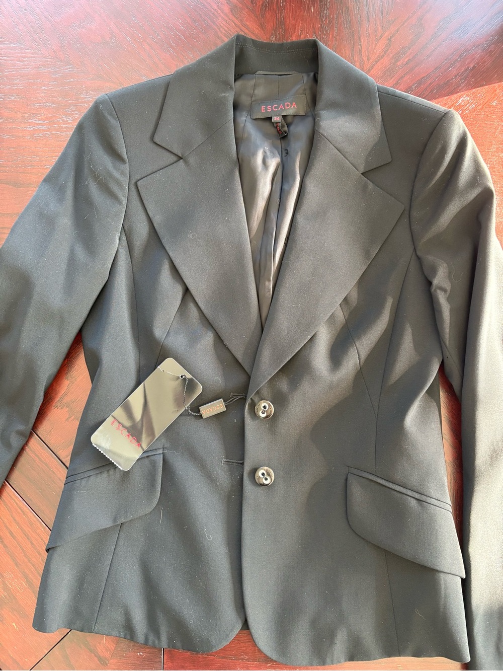 Escada Black Women's Structured Two-Button Blazer